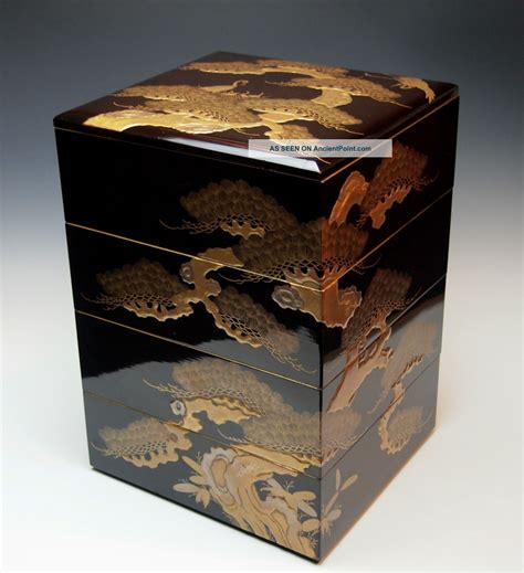 vintage japanese design metal box lined in wood shrine|Antique Japanese Boxes for sale .